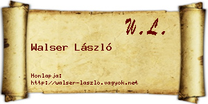 Walser László névjegykártya