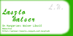 laszlo walser business card