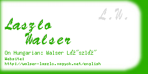 laszlo walser business card